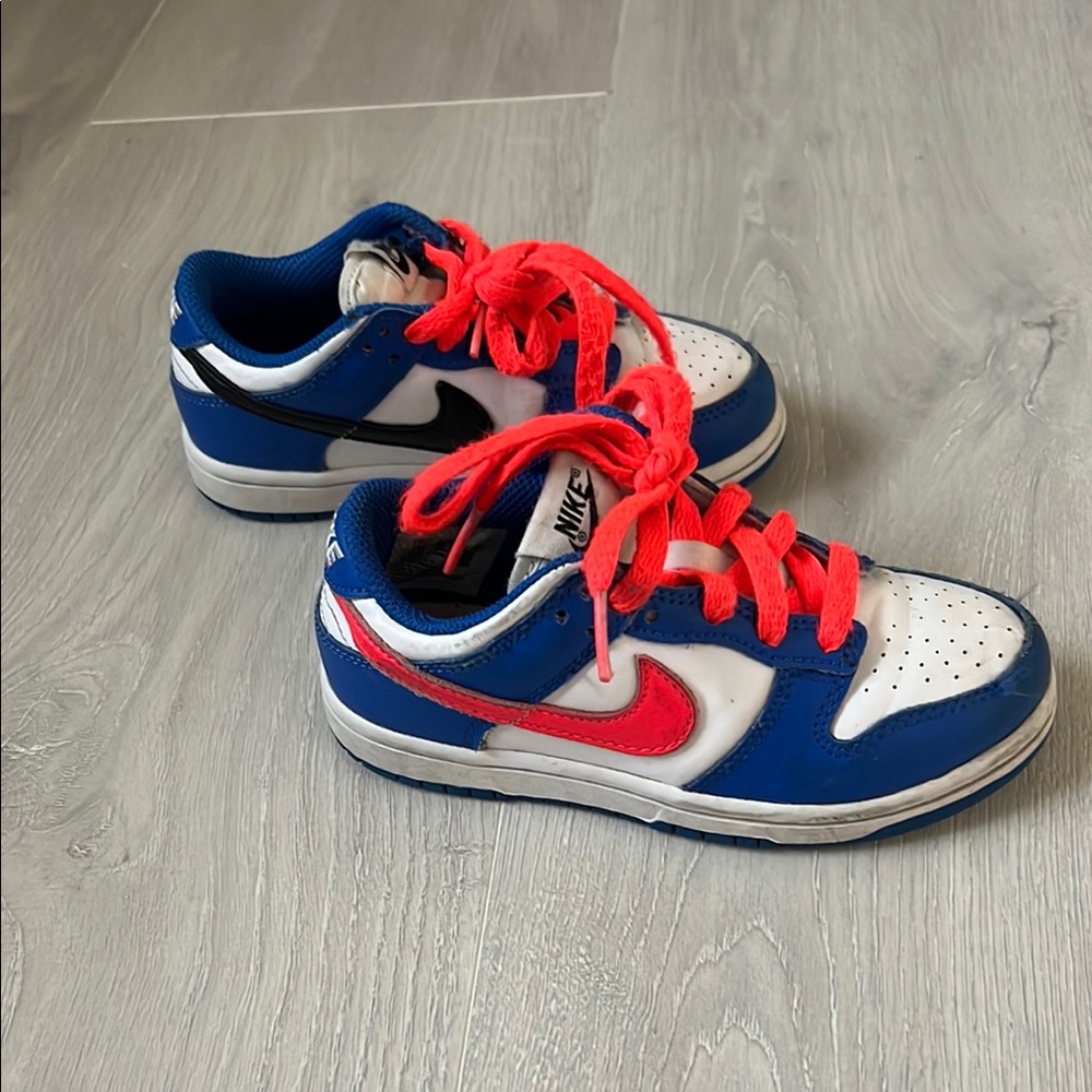 Nike Dunks - Blue and Fire Orange Sneakers